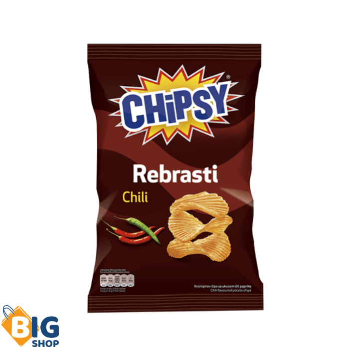 Чипс Chipsy 90гр Chili Ребраст