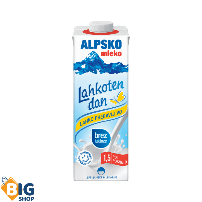 Млеко Alpsko 1л Без лактоза 1.5%