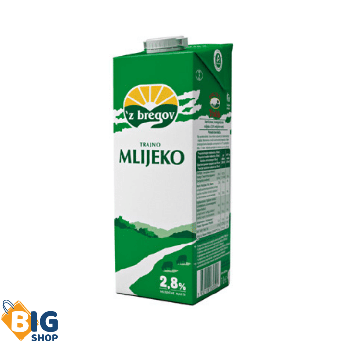 Млеко 'Zbregov 1л 2.8%