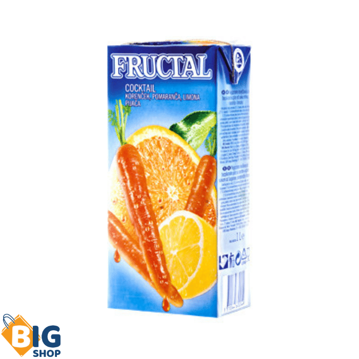 Сок Fructal 1л Коктел Морков, Портокал и Лимон