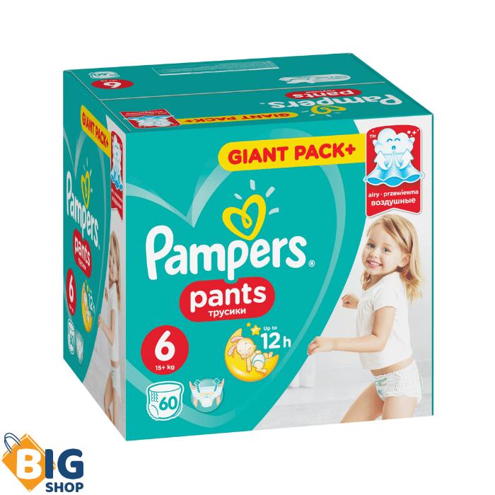 Пелени Pampers 60пар. Pants Giant Pack No.S6 (15+кг)