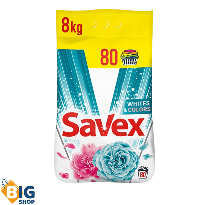 Прашок за перење Savex 8кг Parfum Lock Whites and Colors