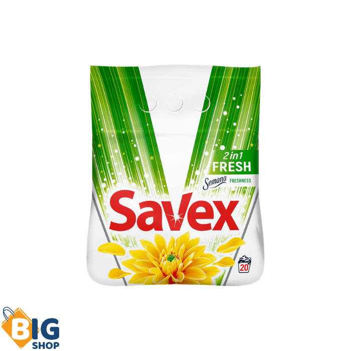 Прашок за перење Savex 2кг Parfum Lock 2in1 Fresh