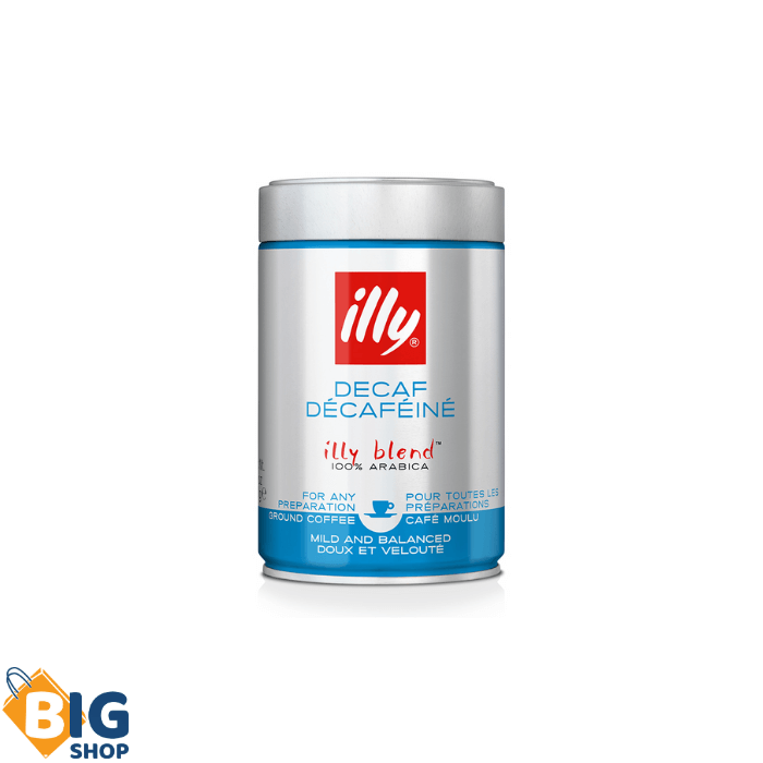 Мелено кафе Illy 250гр Decaf