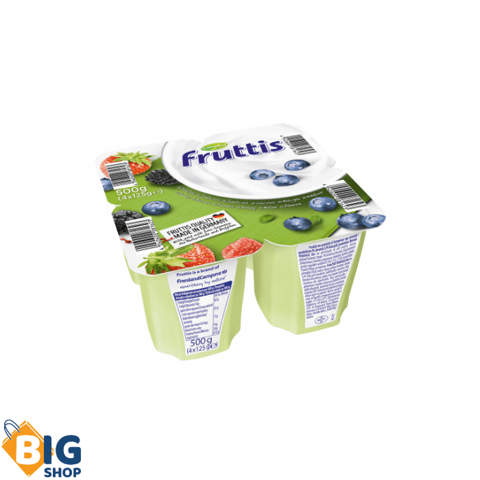 Овошен јогурт Fruttis 125гр Шумско овошје и Боровинка 4/1
